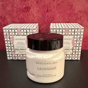 TWO Beekman 1802 Lavender Goat Milk Whipped Body Cream, 8 Oz each, new